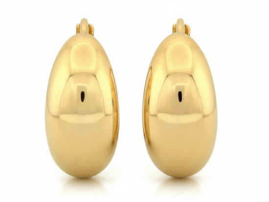 Kolczyki złote angielskie gładkie błyszczące eleganckie