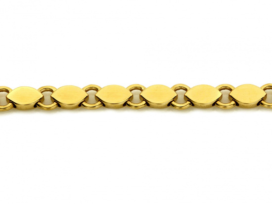 Bransoletka złota elementowa błyszcząca efektowna