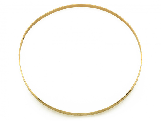 Okrągła złota bransoletka diamentowana sztywna