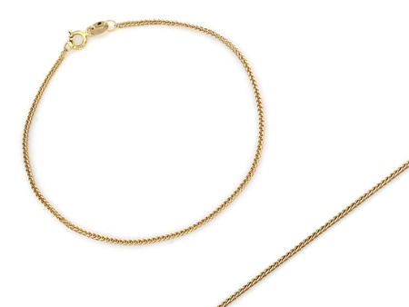 Bransoletka złoty łańcuszek lisi ogon