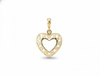 Ażurowe serduszko złote diamentowane