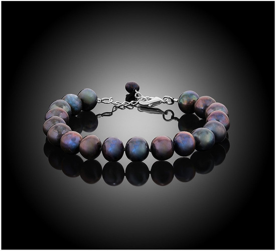 Bransoletka srebrna 925 z perłami