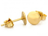 Kolczyki z żółtego złota okrągłe błyszczące na sztyfcie