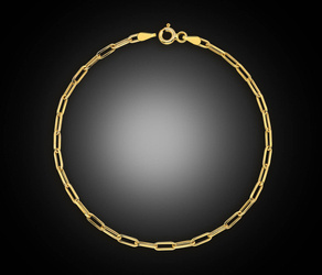 Złota bransoletka 585 nowoczesny ankier