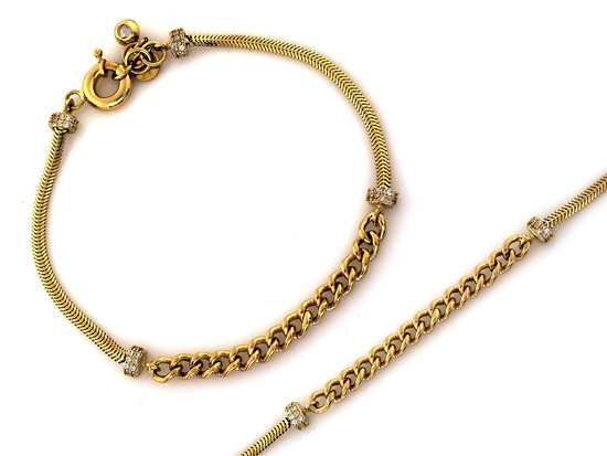 Bransoletka złota subtelna elegancka