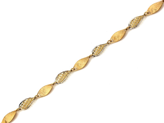 Bransoletka złota z ażurowymi elementami