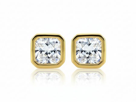 Kolczyki złote na sztyft cyrkonie