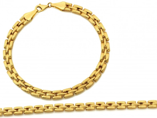 Bransoletka złota elementowa