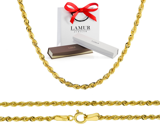 Złoty łańcuszek 585 korda, kordel