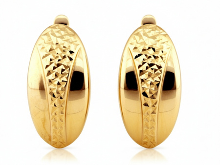 Kolczyki złote angielskie zapięcie błyszczące idealne dla mamy