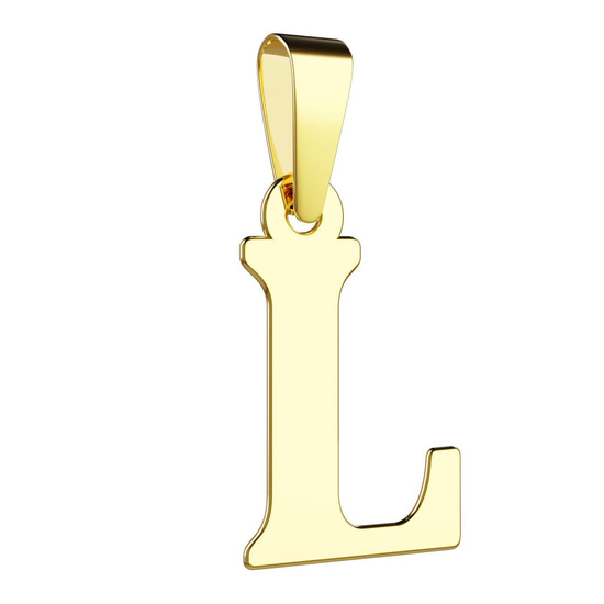 Złota literka L - mała zawieszka 333