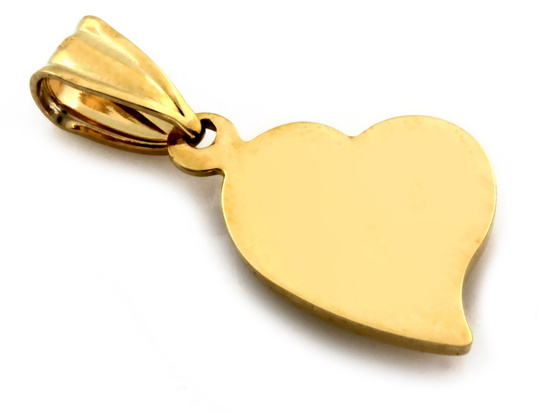 Subtelny wisiorek złoty zawieszka serduszko diamentowane