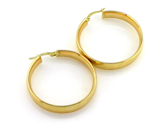 Złote kolczyki koła 26 mm