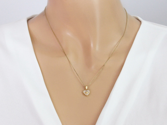 Zawieszka złota serce serduszko delikatny wisiorek