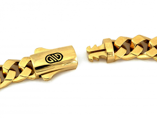 Męska złota bransoleta gruby splot