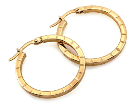 Kolczyki złote koła 26mm