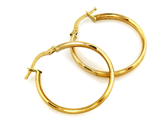 Złote kolczyki koła 27mm