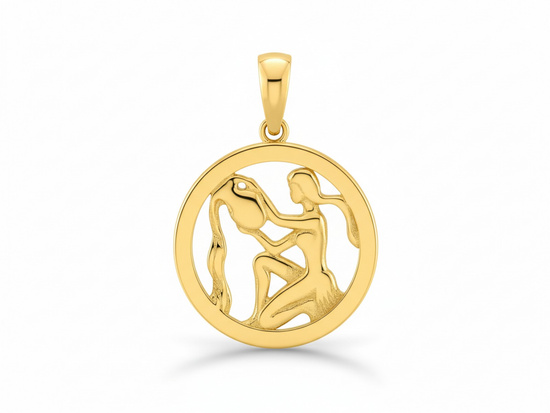 Zawieszka złota Wodnik zodiak