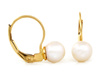 Kolczyki złote z perłą angielskie zapięcie