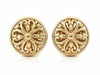 Kolczyki złote okrągłe na sztyfcie ażurowe