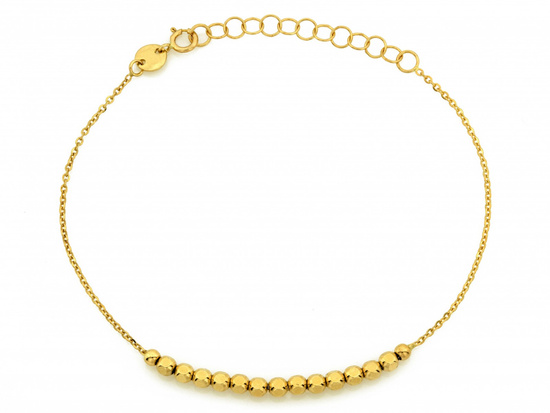 Bransoletka złota delikatna z kulkami