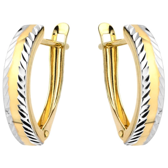 Złote kolczyki 585 diamentowane - klasyczne