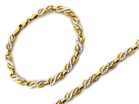 Elementowa bransoletka złota z nieskończonościami