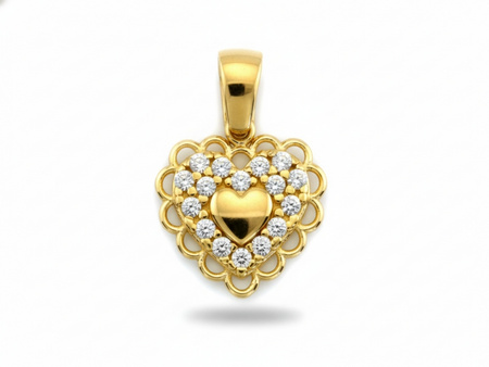 Zawieszka złota serce serduszko delikatny wisiorek