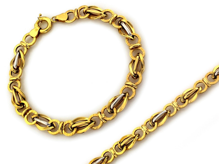 Bransoletka złota modna z dużych ogniw