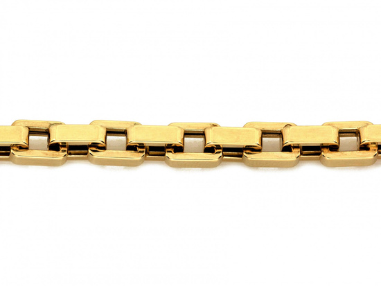 Bransoletka złota duże dmuchane ogniwa