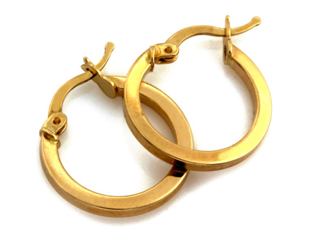 Złote kolczyki klasyczne koła 20mm