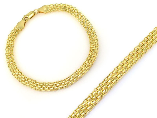 Bransoletka bismark złota 6.5mm