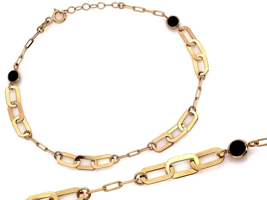 Bransoletka złota modna z dużych ogniw