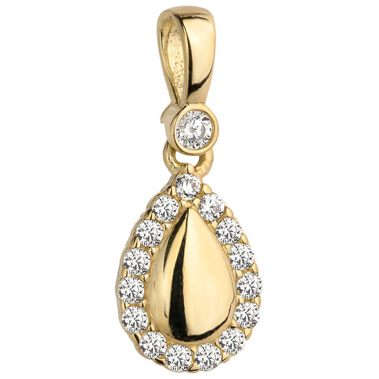 Złota zawieszka 585 - łezka