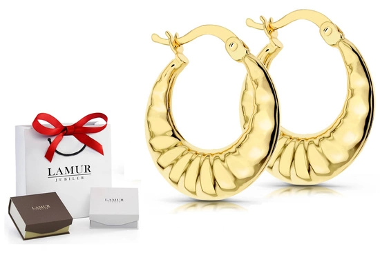 Złote kolczyki koła 585 - 19 mm