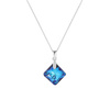 Naszyjnik srebrny 925 Swarovski - kwadrat