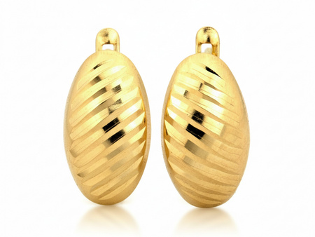 Kolczyki złote angielskie blaszki błyszczące