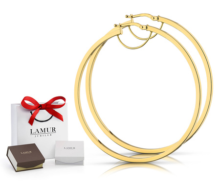 Złote kolczyki koła 585 - 54 mm