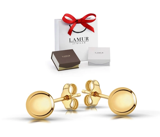 Złote kolczyki 585 - kulki, kuleczki