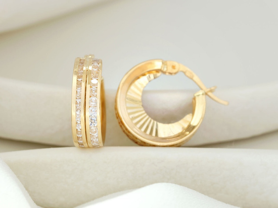 Kolczyki złote małe koła angielskie