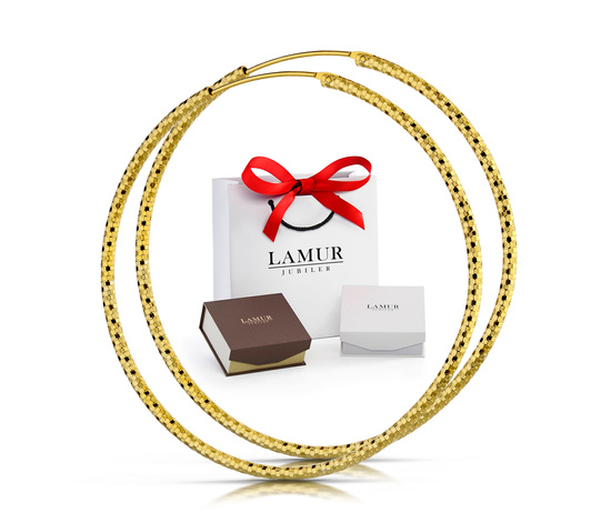 Złote kolczyki koła 925 - 54 mm