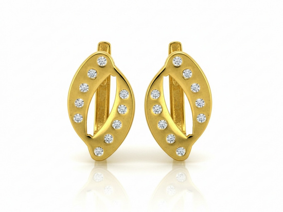 Kolczyki ze złota z cyrkoniami