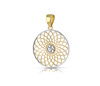 Złota zawieszka 375 - ażurowe koło fantazyjne
