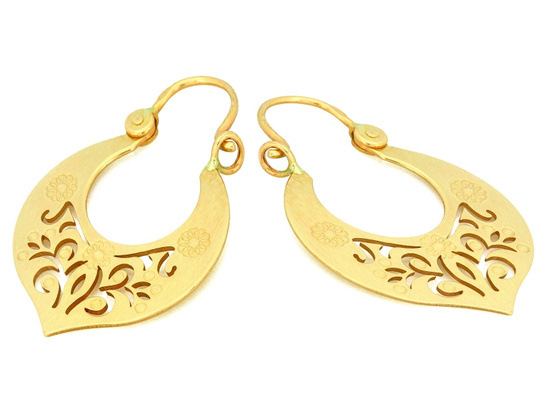 Kolczyki złote ażurowe idealne dla mamy