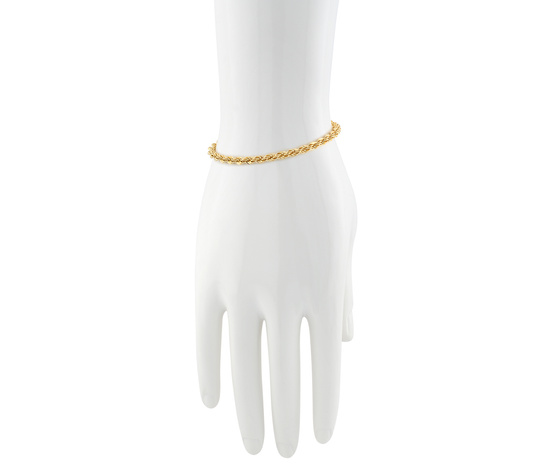 Złota bransoletka 585 kordel korda diamentowana