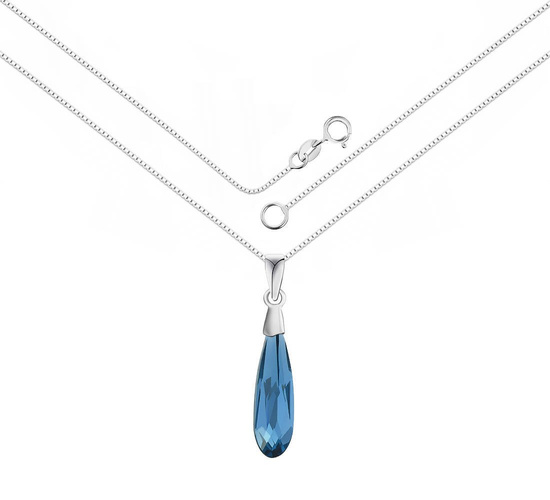 Naszyjnik srebrny 925 Swarovski - kropla