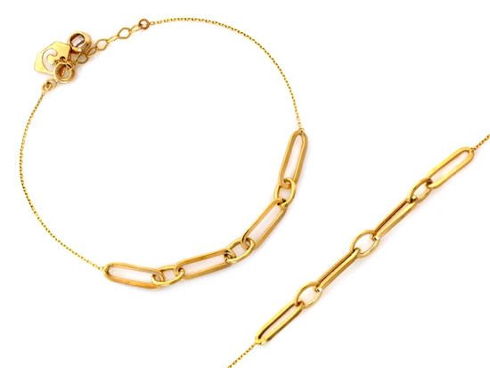 Złota bransoletka łańcuszkowa