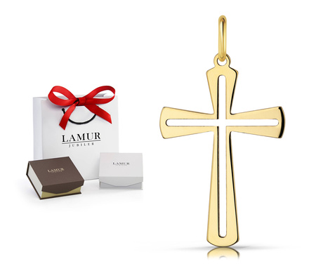 Złoty krzyżyk 585 - zawieszka