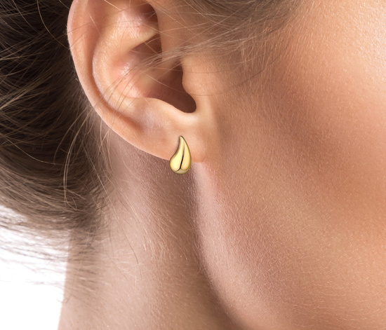 Złote kolczyki 585 nowoczesne krople