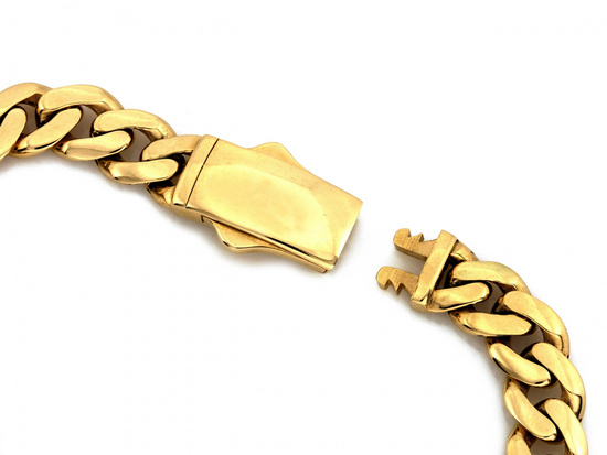 Bransoletka złota męska bardzo gruba pancerka